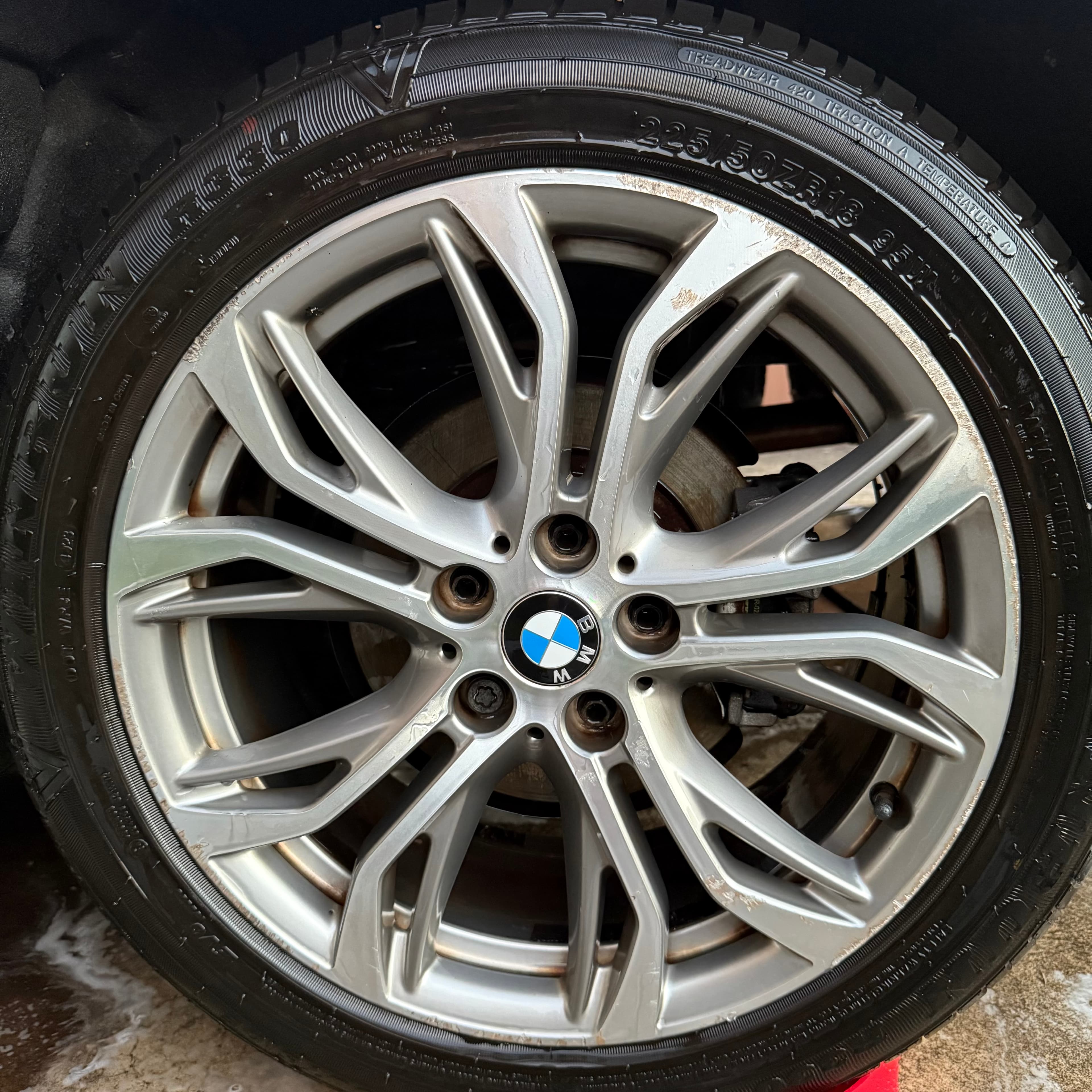 Wheel Before & After, after detailing photo